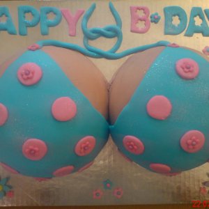bikini birthday cake