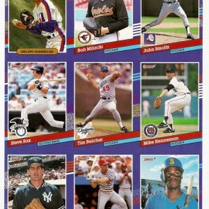 1991 Donruss #1 ad sheet