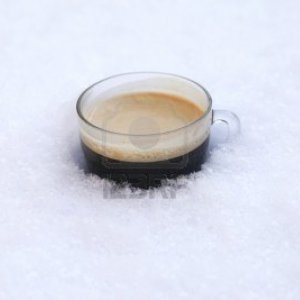 8360147 hot coffee in cold snow