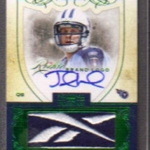 JAKE LOCKER 2012 NATIONAL TREASURES REEBOK LOGO RC AUTO /10