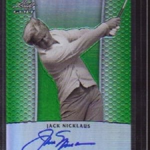 JACK NICKLAUS 2012 LEAF PRISMATIC GREEN AUTO /10