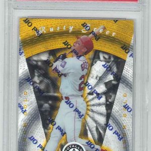1997 Pinnacle Totally Certified Platinum Gold Rusty Greer /30 PSA 10