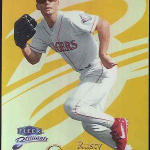 1999 Fleer Brilliants 24k Gold Rusty Greer /24