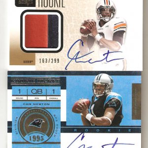 Cam Newton Sp Authentic Auto Patch RC and Contenders SP Auto RC.