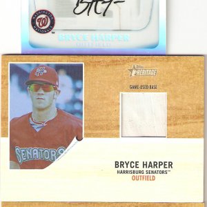 Bryce Harper Base cards (/299) and Bowman Chrome Refractor (/799).