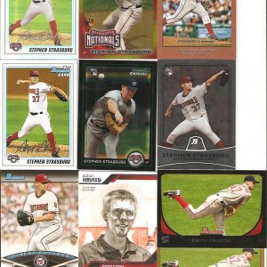 Stephen Strasburg 2010 Bowman Chrome and Topps Red Hot Rookies RC Lot!!