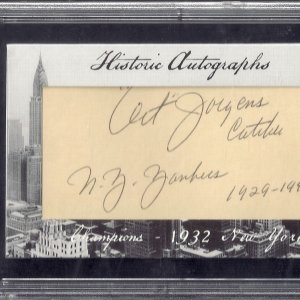 Art Jorgens 1932 Yanks PSA 9