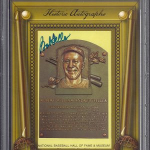 Bob Feller Auto PSA 8