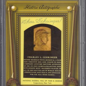 Charlie Gehringer Auto PSA 9