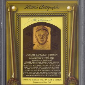 Joe Cronin Auto PSA 8