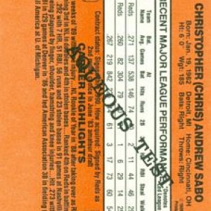 1990 Donruss Aqueous Test 242B