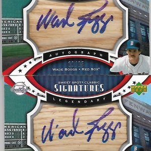 2007 Wade Boggs Sweet Spot Classic AU 22 of 25 and 9 of 25