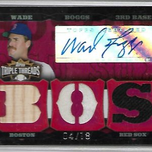 2006 Topps Triple Threads Wade Boggs AU GU 4 of 18