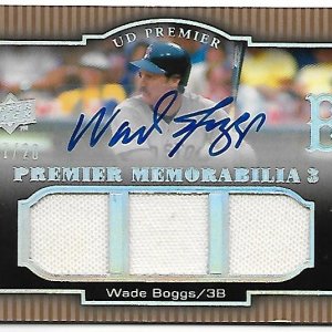 2008 UD Premier Wade Boggs AU 7 of 20