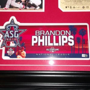 Brandon Phillips Game Used All Star Nameplate 5