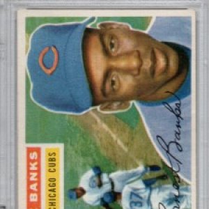 Ernie Banks 1956 Topps Gray Back PSA 4