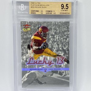 2006 Ultra Lucky 13 Platinum Medallion #203 Reggie Bush/25 BGS 9.5