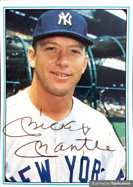 1982 AMA Mickey Mantle auto