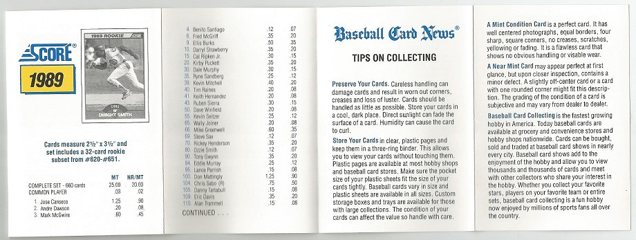 1990 Score Price Guide 3