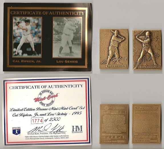 1995 Highland Mint Bronze Mini BB Cards.1774.jpg