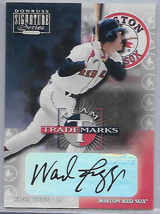 2001 Donruss Wade Boggs AU 12 of 89