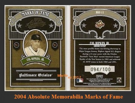 2004 Absolute Memorabilia Marks of Fame MOF-11.jpg
