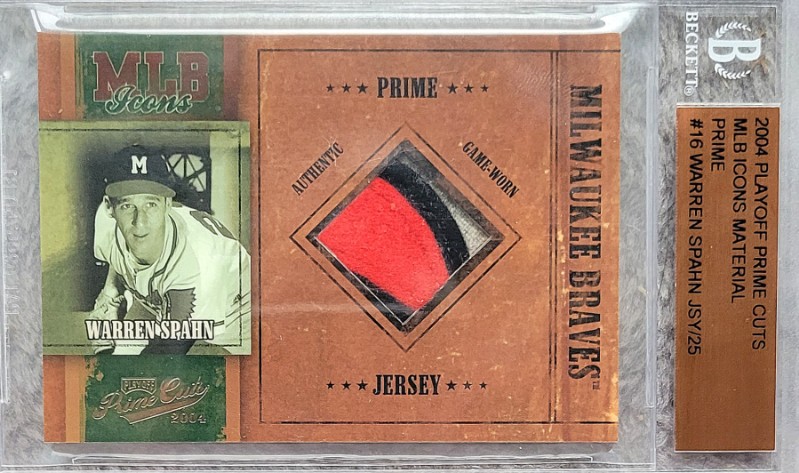 2004 Prime Cuts Warren Spahn Patch 13/25