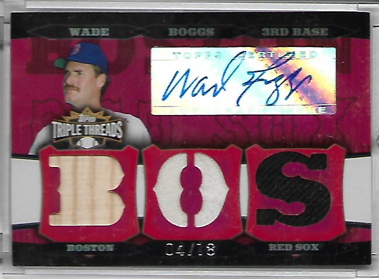 2006 Topps Triple Threads Wade Boggs AU GU 4 of 18