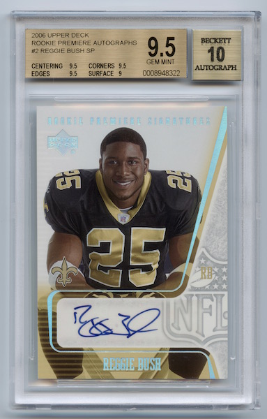 2006 Upper Deck Rookie Premiere Autographs #2 Reggie Bush SP BGS 9.5/10