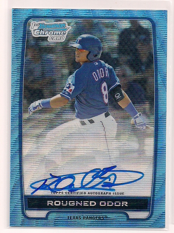 2012 BC Rougned Odor Blue Wave Refractor BCA-RO 39/50