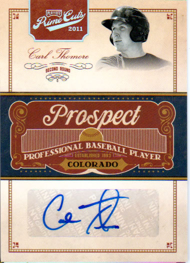 2012 Panini Prime Cuts Carl Thormore Auto /99
