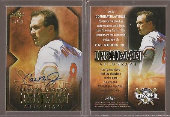 2014 Leaf Ripken Legacy Ironman Autograph Gold IM08.20.jpg