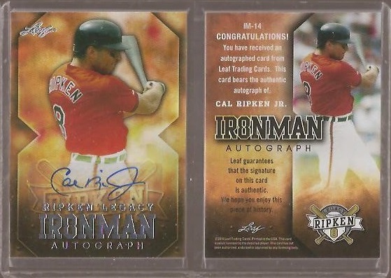 2014 Leaf Ripken Legacy Ironman Autograph IM14.jpg