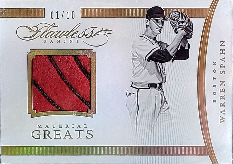2016 Flawless Greats Warren Spahn Patch 1/10