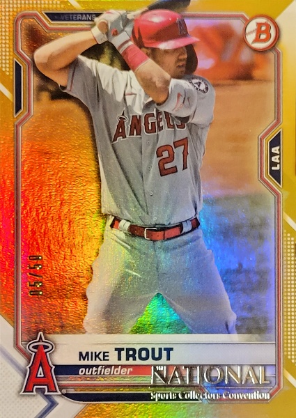 2021 Bowman National Gold rainbow /50