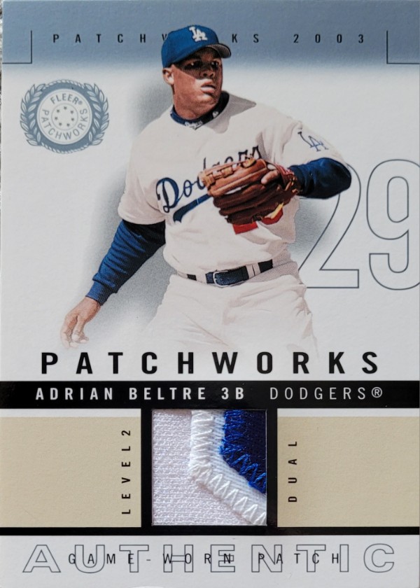 Adrian Beltre 2003 Patchworks Patch