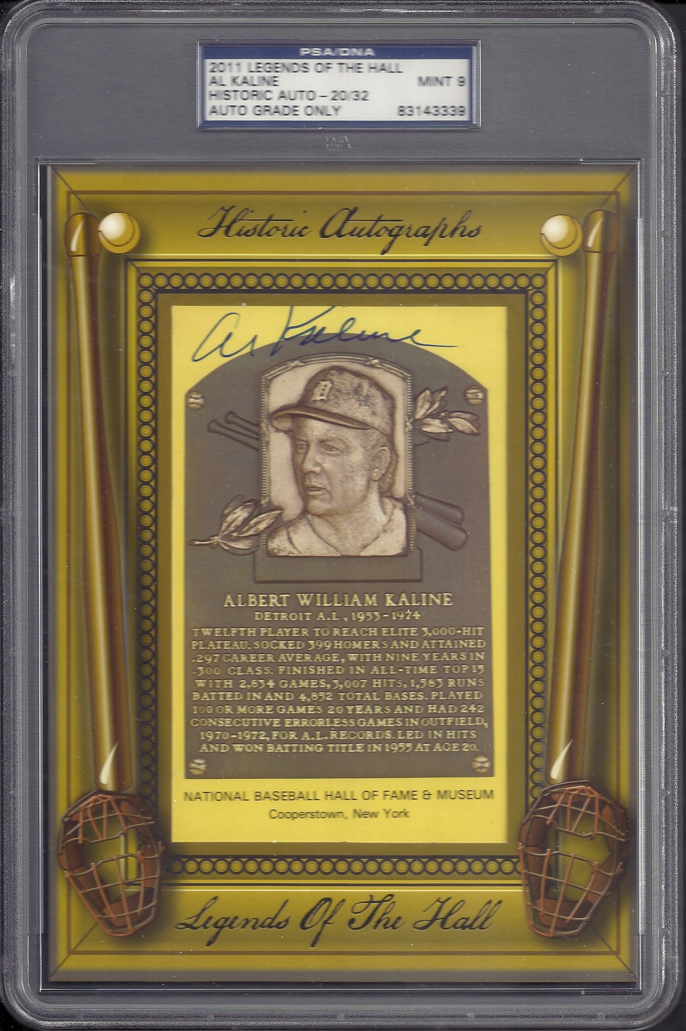 Al Kaline Auto PSA 9
