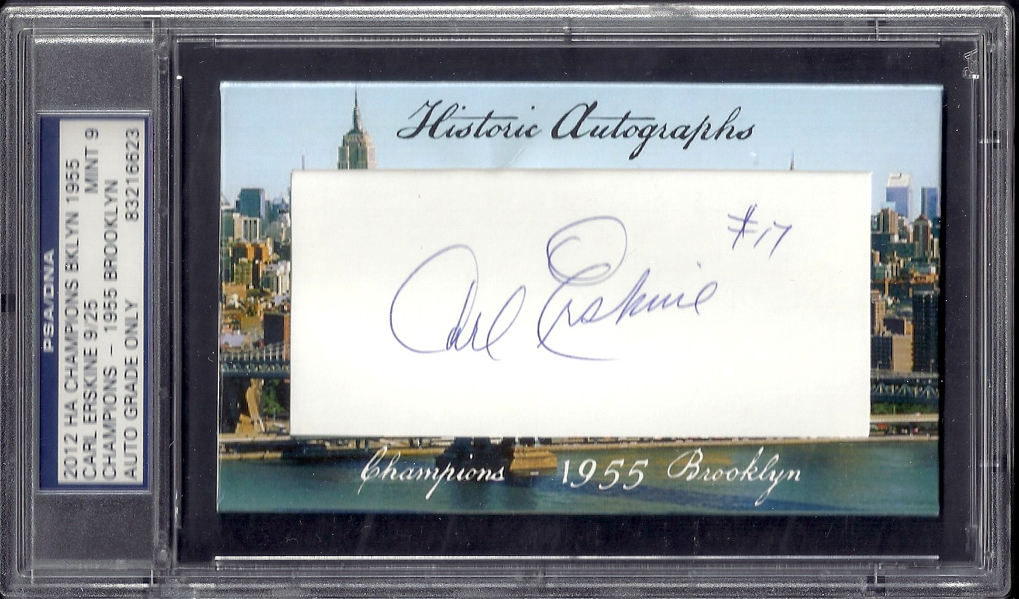 Carl Erskine 1955 Dodgers PSA 9