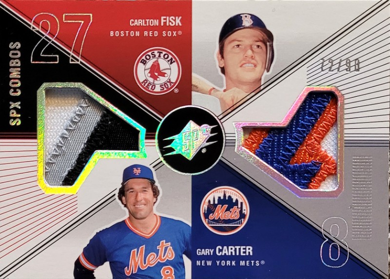 Carlton Fisk Gary Carter 2003 SPX Patch 72/90