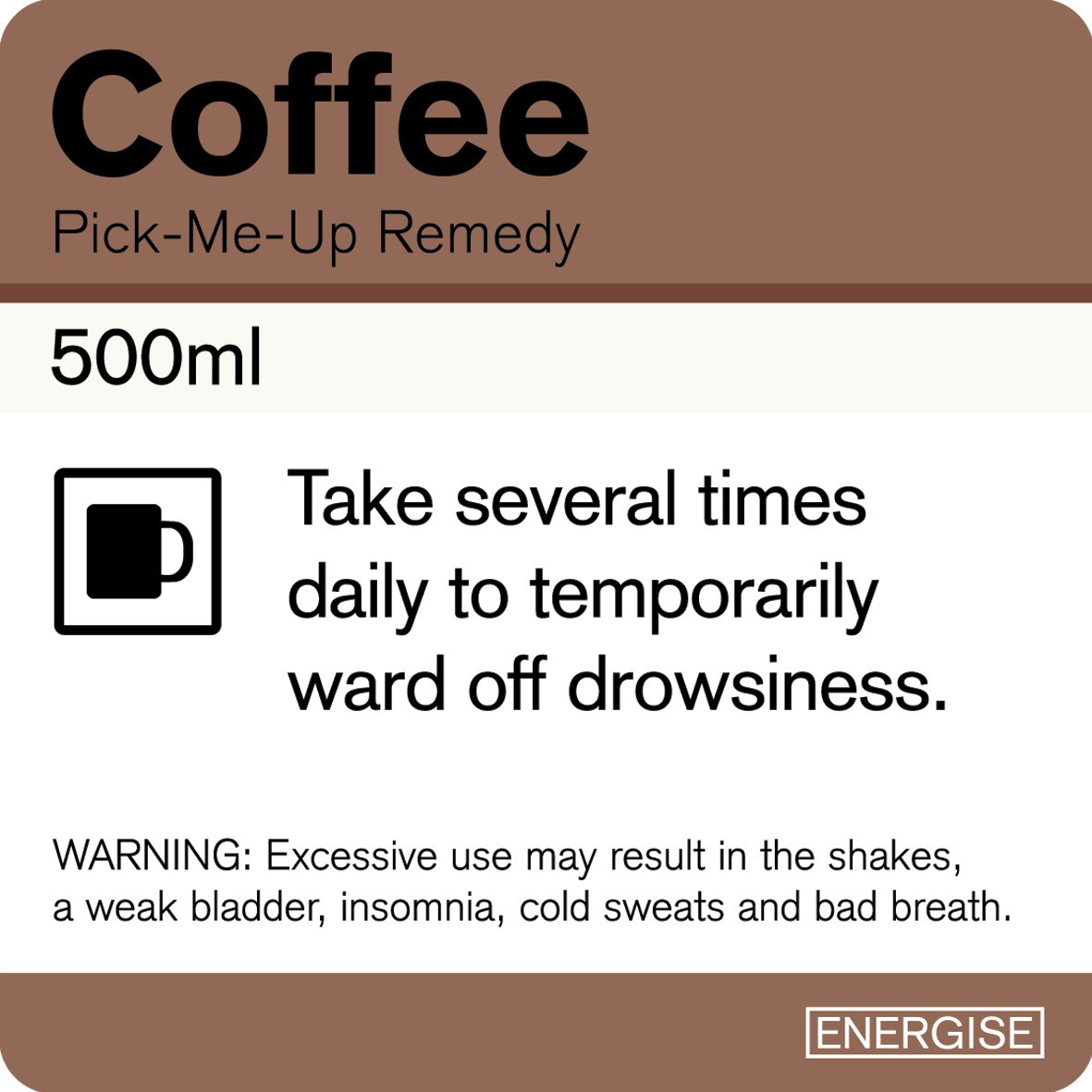 coffee pick me up funny drinks mat coaster hb  8228 p
