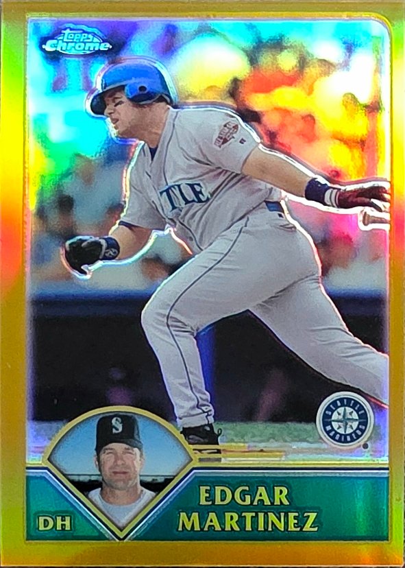 Edgar Martinez 2003 Topps Chrome Gold refractor 130/449
