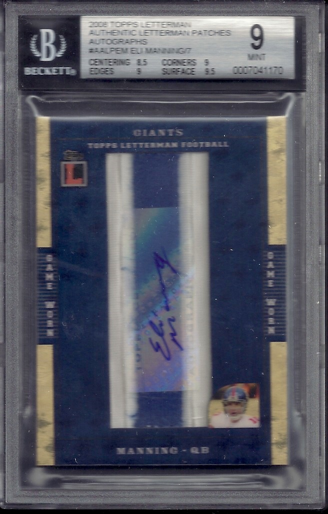 Eli Manning Auto Letterman