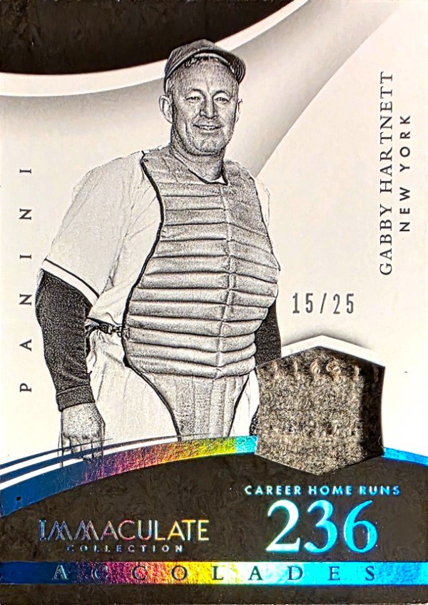 Gabby Hartnett Immaculate Jersey 15/25