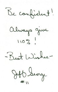 Jeff George card back