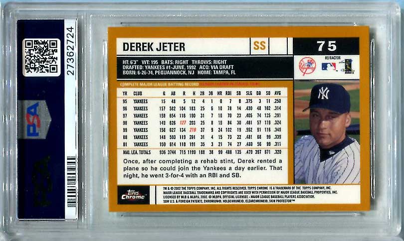 Jeter TC Gold back