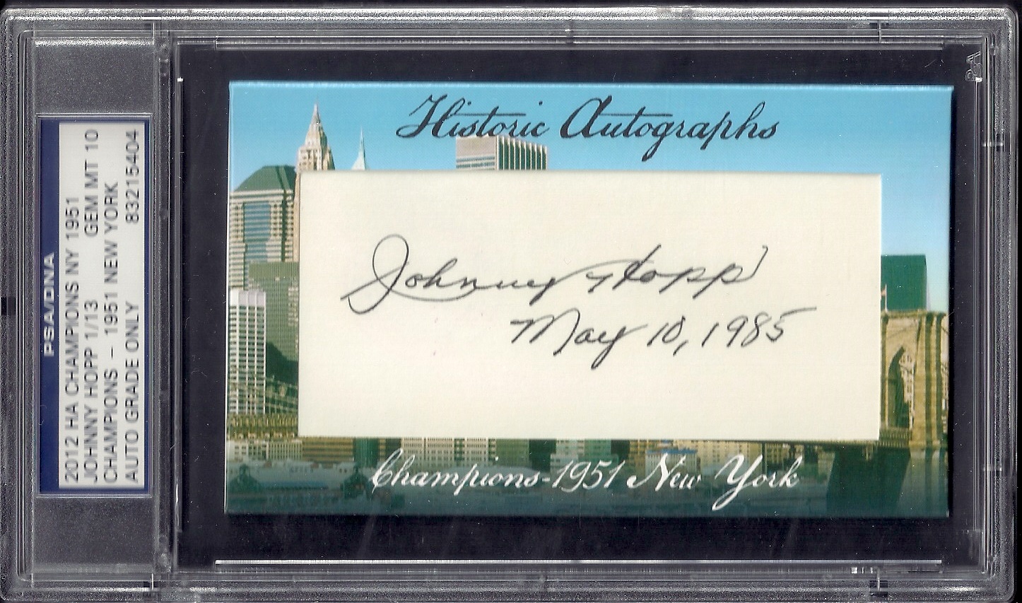 Johnny Hopp 1951 Yanks PSA 10