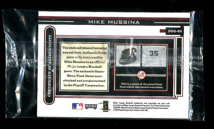 Mussina POG back