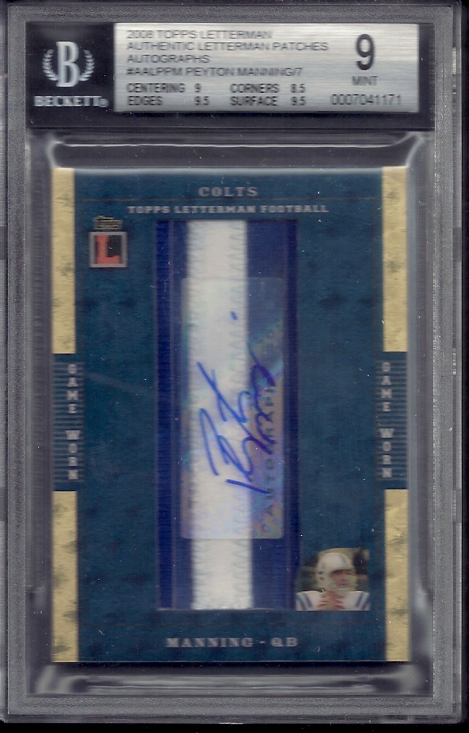 Peyton Manning Auto Letterman