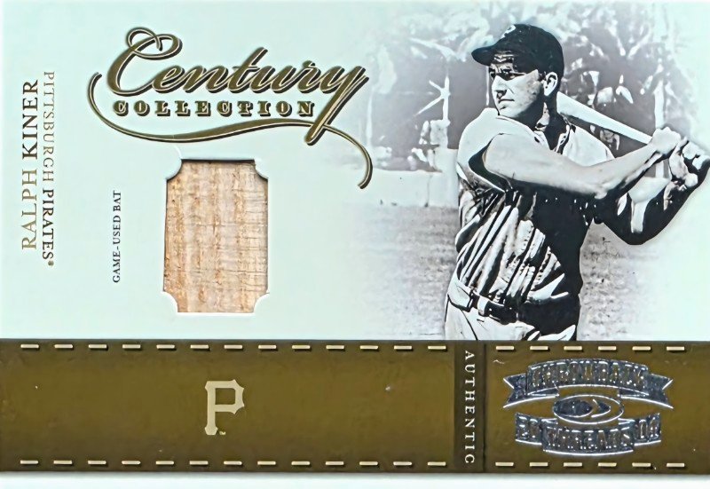 Ralph Kiner 2004 Throwback Threads bat 19/2500