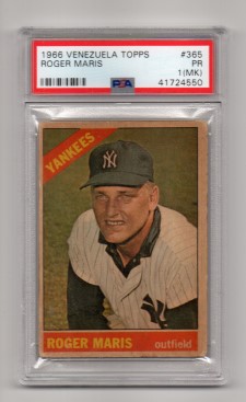 Roger Maris 1966 Venezuelan PSA 1